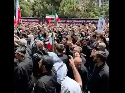 دودمهٔ عزاداران ظهر عاشورای سعادت‌آباد با نوای میثم مطیعی + فیلم