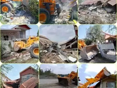 ۶ بنا و مستحدثات غیرمجاز در شهرستان آمل تخریب شد