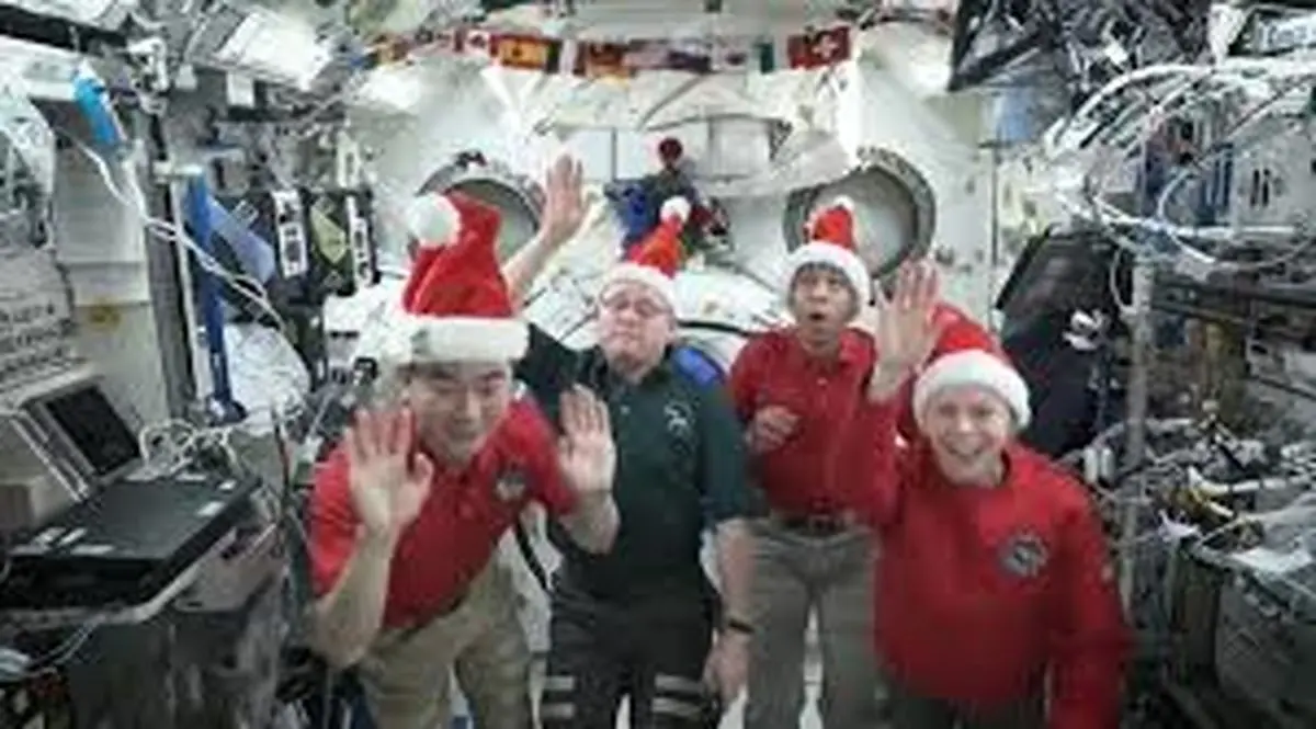 پیام تبریک کریسمس فضانوردان از ایستگاه فضایی بین‌المللی + فیلم