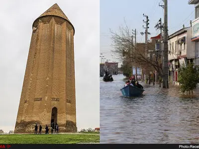 خسارت ۳۸ میلیارد تومانی به میراث فرهنگی گلستان/ دیوار گرگان همچنان زیر آب است