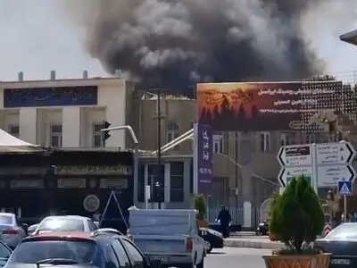آتش سوزی شدید در محدوده بیمارستان قائم مشهد + فیلم