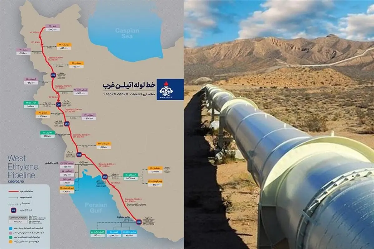 قرارداد بهره‌برداری از بزرگ‌ترین خط لوله اتیلن جهان امضا می‌شود