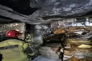 مهار آتش‌ در انبار لوازم ساختمانی در مجیدیه