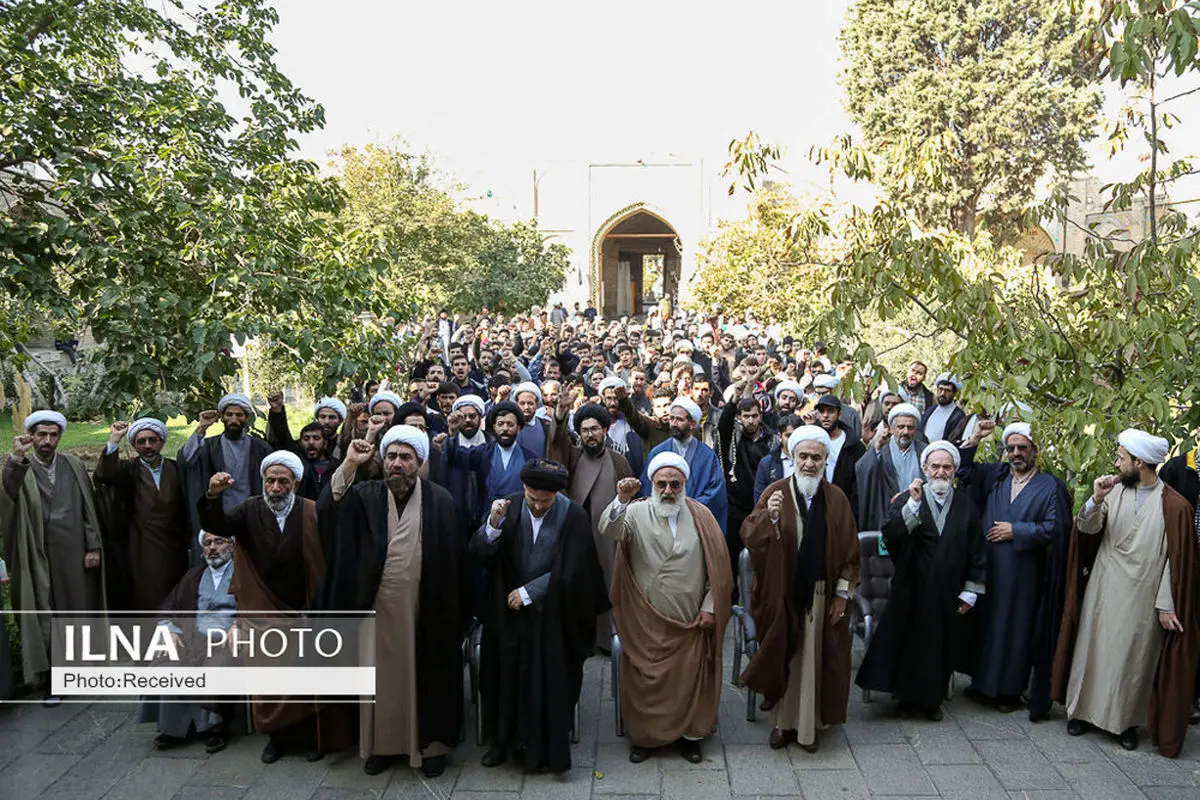 تجمع طلاب قزوینی در محکومیت رژیم صهیونستی به بیمارستان المعمدانی