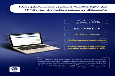 ابزار نحوه محاسبه مستمری متناسب‌سازی شده بازنشستگان در سال ۱۴۰۵ راه‌اندازی شد