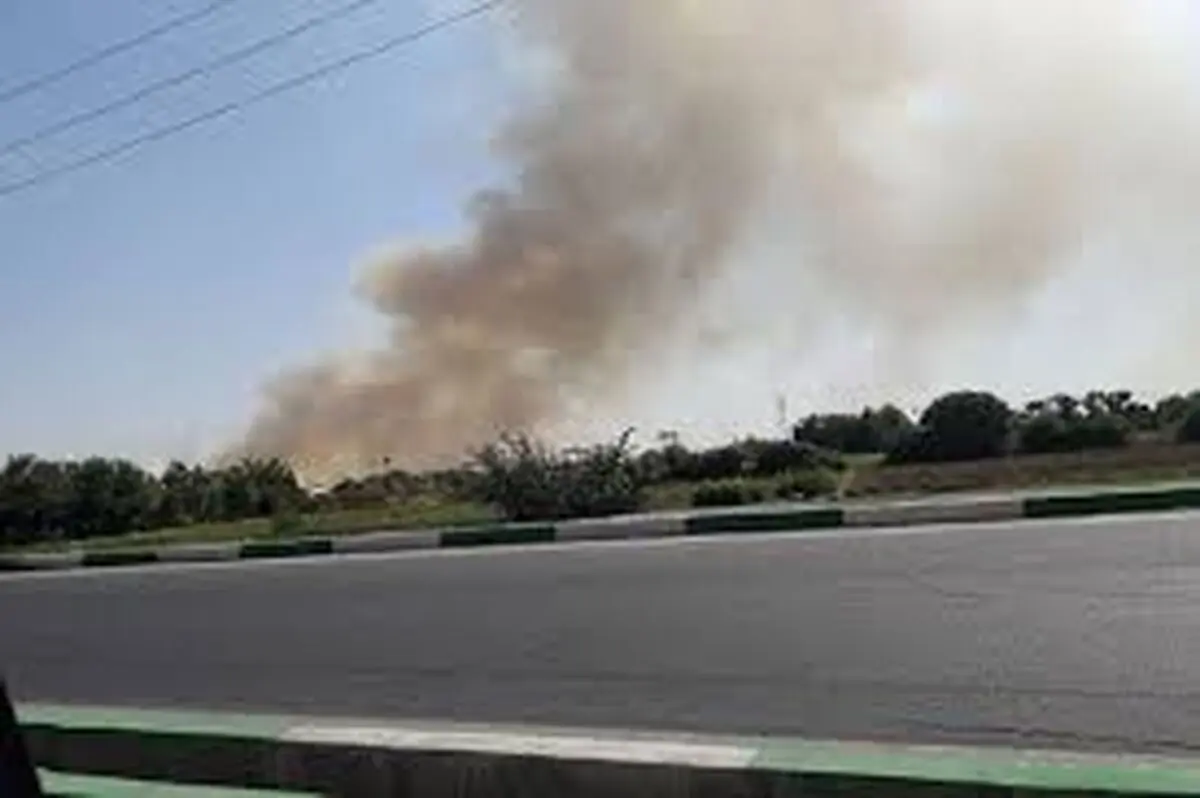 دود شدید غرب تهران مربوط به آتش‌سوزی دپوی زباله است/فیلم
