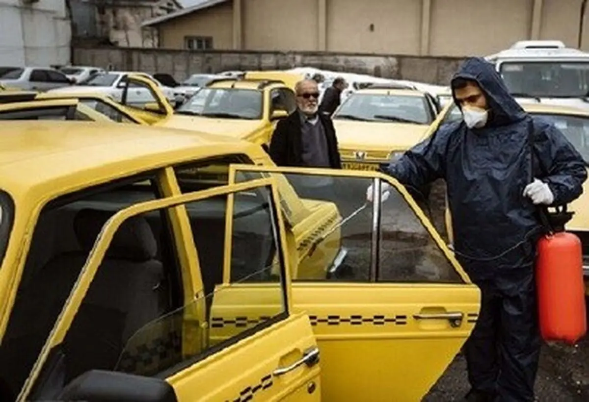 ضدعفونی 70 دستگاه تاکسی درون شهری در بردسکن 