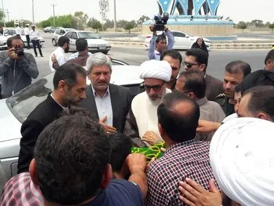 خدام حرم مطهر رضوی«ع» وارد هندیجان شدند+تصاویر