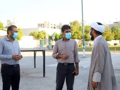 بازدید شهردار منطقه یک بندر عباس از مراحل ساخت مسجد غدیر