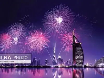 ویدئو/ جشن آغاز سال 2024 در برج خلیفه دبی 