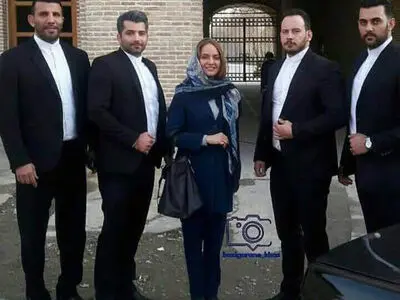مهناز افشار و بادیگاردهایش / عکس