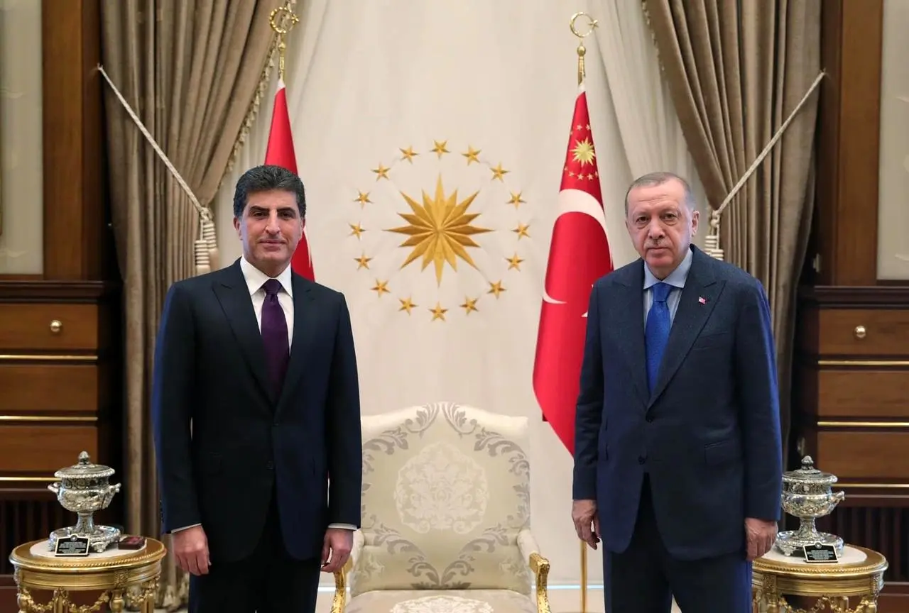 دیدار بارزانی و اردوغان در ترکیه
