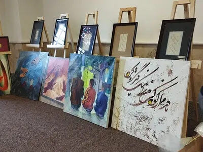 اهدای آثار برگزیده نخستین جشنواره ملی تجسم غدیر به آستان علوی (ع)