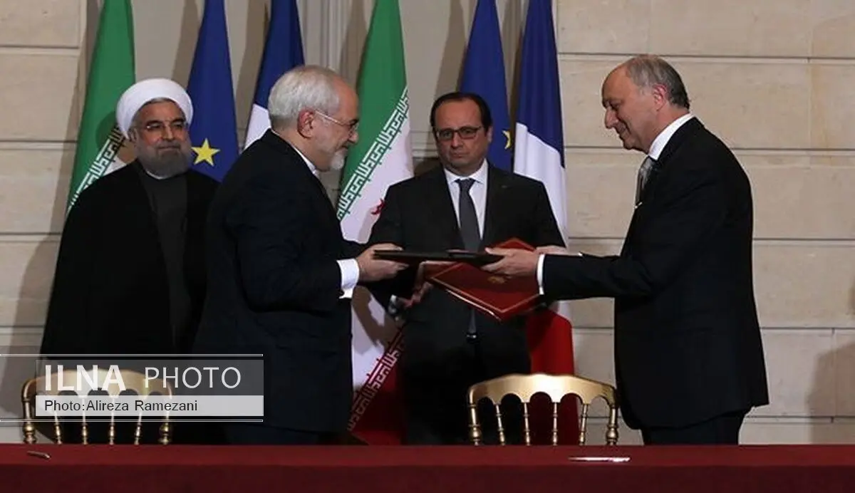 إیران وفرنسا ترسمان خارطة التعاون بینهما عبر توقیع 20 وثیقة