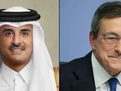 گفت‌وگوی نخست‌وزیر ایتالیا و امیر قطر