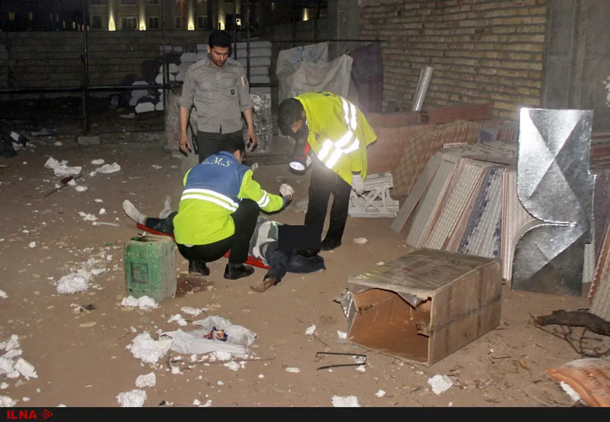 سقوط مرگ‌آور کارگر نصاب آسانسور از طبقه چهارم