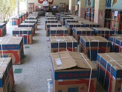 اهدا کولرگازی و موکت به مدارس میناب
