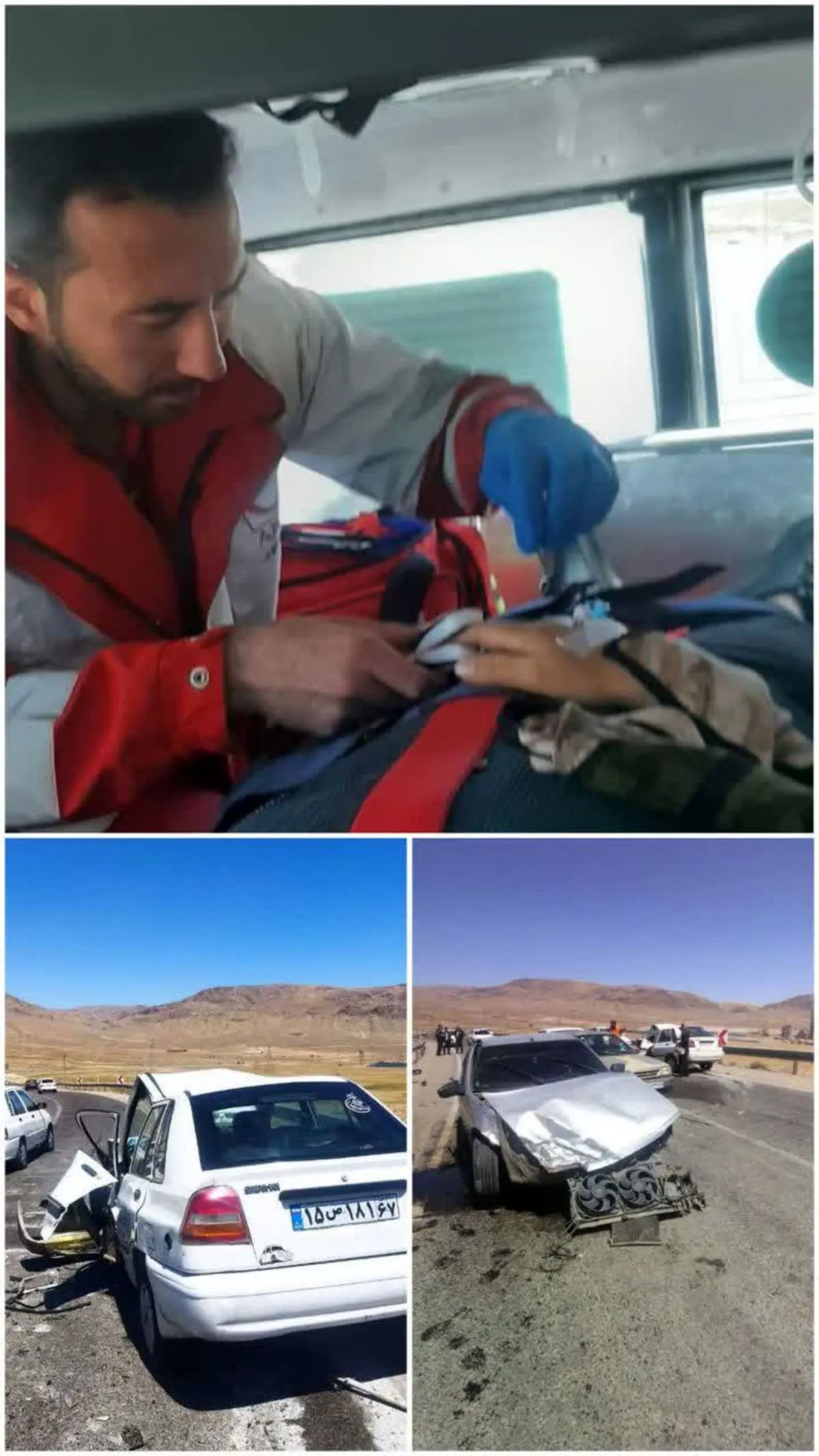 حادثه برخورد دو خودروی سواری در محور فرخشهر به اصفهان پنج مصدوم برجای گذاشت