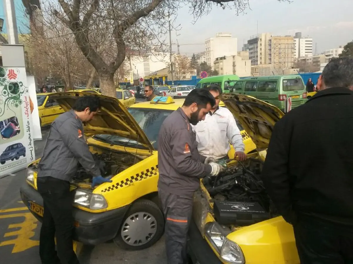 عیب یابی و تنظیم موتور رایگان تاکسی‌های تهران به مناسبت روز هوای پاک