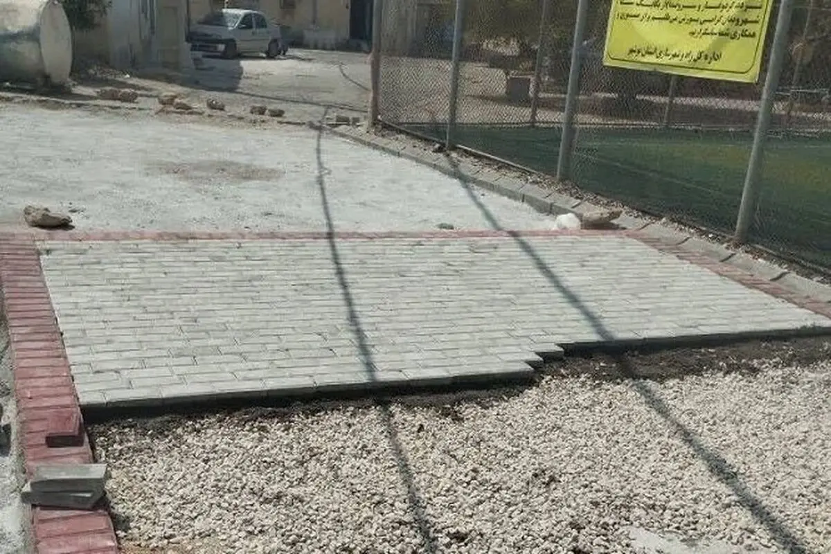 سنگ‌فرش گذر تاریخی مسجد کوفه در بوشهر