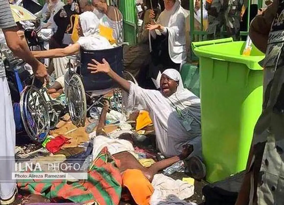 عکس: فریاد زن داغدیده در منا بر سر عوامل آلسعود