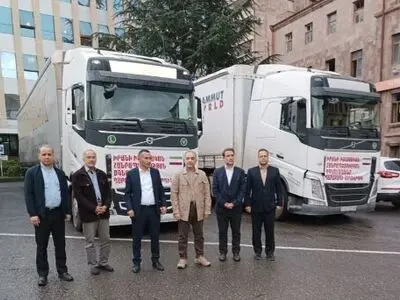 محموله کمک‌های انسان‌دوستانه ایران وارد ارمنستان شد