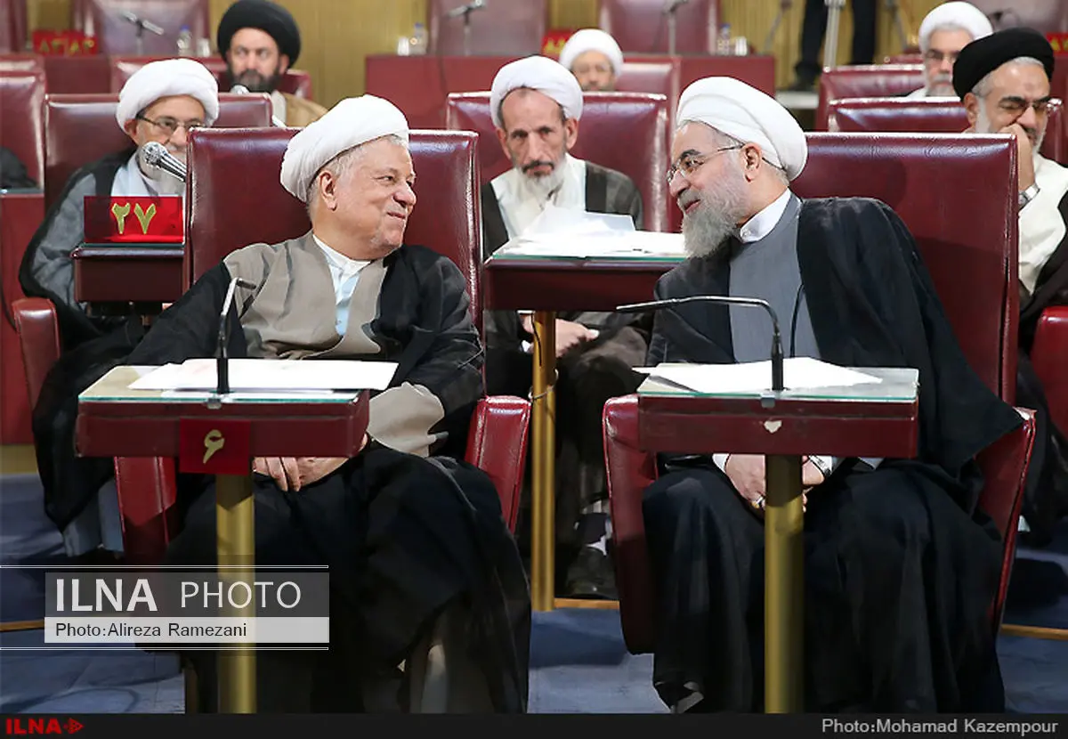 حضور آیتالله هاشمی٬ حسن روحانی و آملی لاریجانی در اجلاس خبرگان
