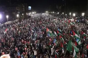 برگزاری تظاهرات حمایت از فلسطین در کراچی‌ پاکستان 