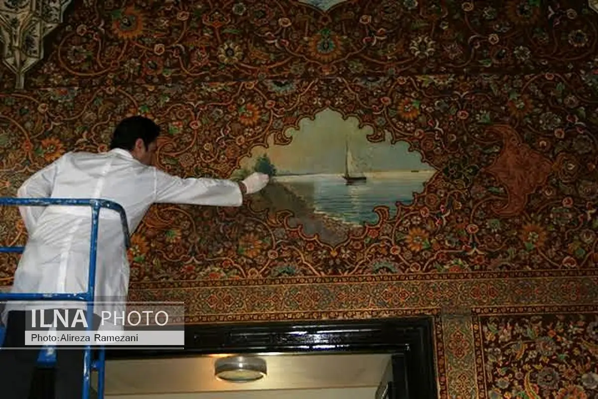 مرمت تابلوهای نقاشی ارزشمند کاخ مرمر پایان یافت