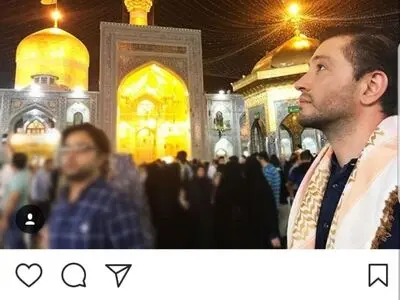 خواننده لس‌آنجلسی در مشهد/عکس