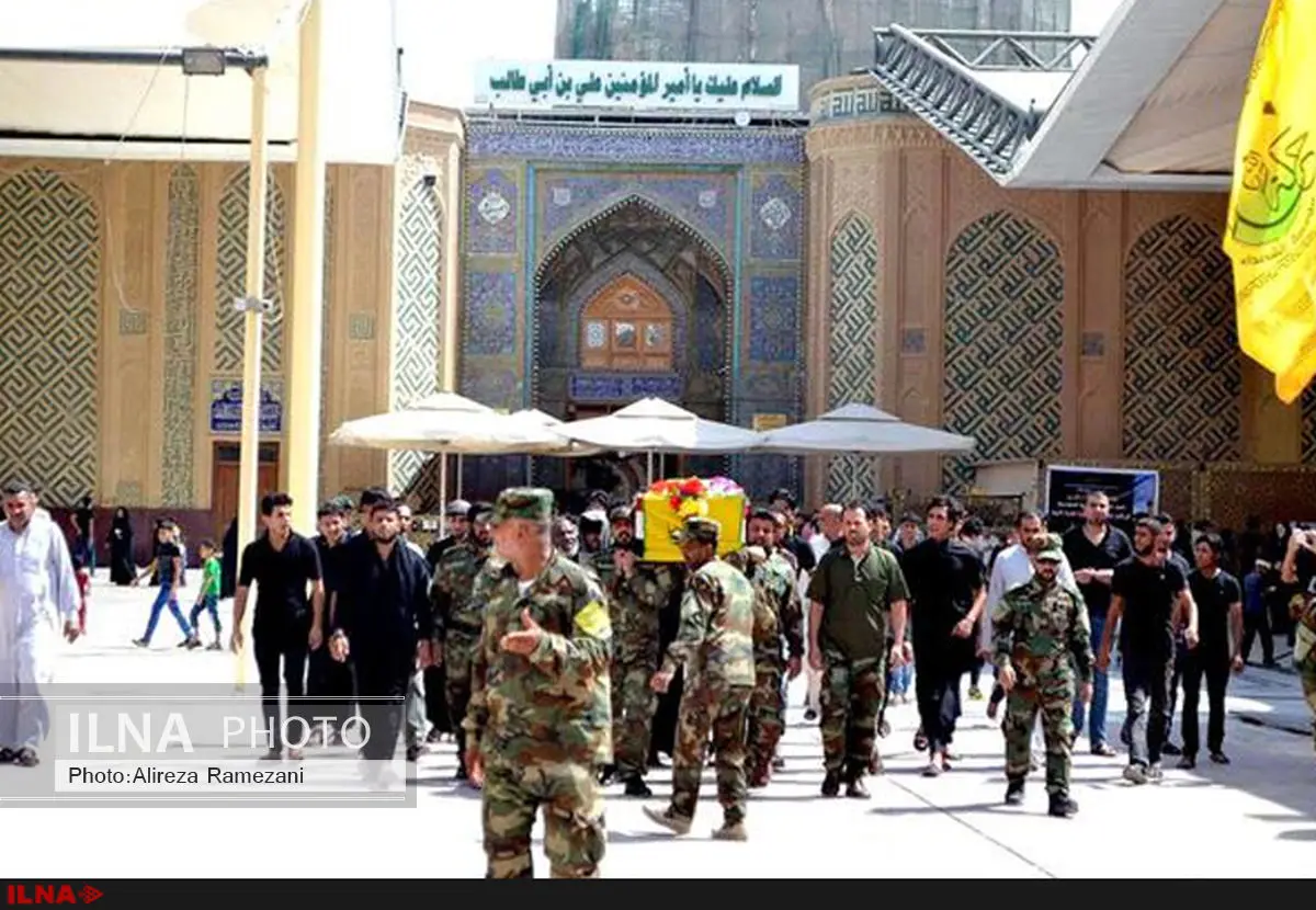 تشییع ۱۳ شهید درگیری‌های اخیر حلب در عراق 