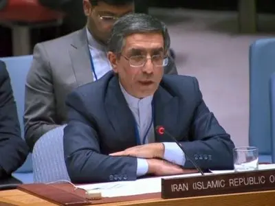 سفیر ایران لدى الامم المتحدة: استمرار الأعمال غیر القانونیة من جانب امیرکا وإسرائیل تهدید خطیر للسلام والأمن العالمیین