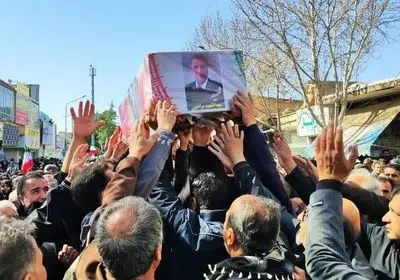 پیکر مطهر شهید حملات آمریکایی- صهیونیستی به مشهد تشییع شد