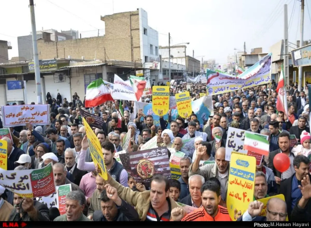 گزارش تصویری راهپیمایی باشکوه 22 بهمن در آبادان