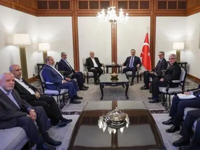 دیدار فیدان با هیئت حماس  در آنکارا 