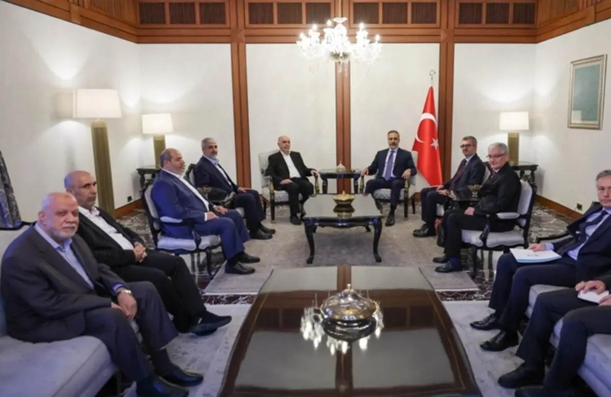 دیدار فیدان با هیئت حماس  در آنکارا 