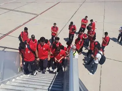 کاروان تیم امید ایران وارد قارشی شد