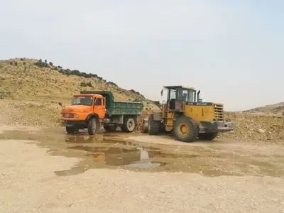 توقف عملیات برداشت مصالح از رودخانه قره‌آغاج