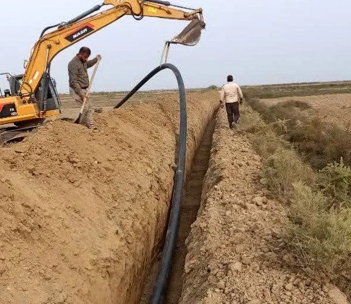 اجرای 2.5 کیلومتر خط انتقال آب شرب به روستای یارتی قایه گنبدکاووس