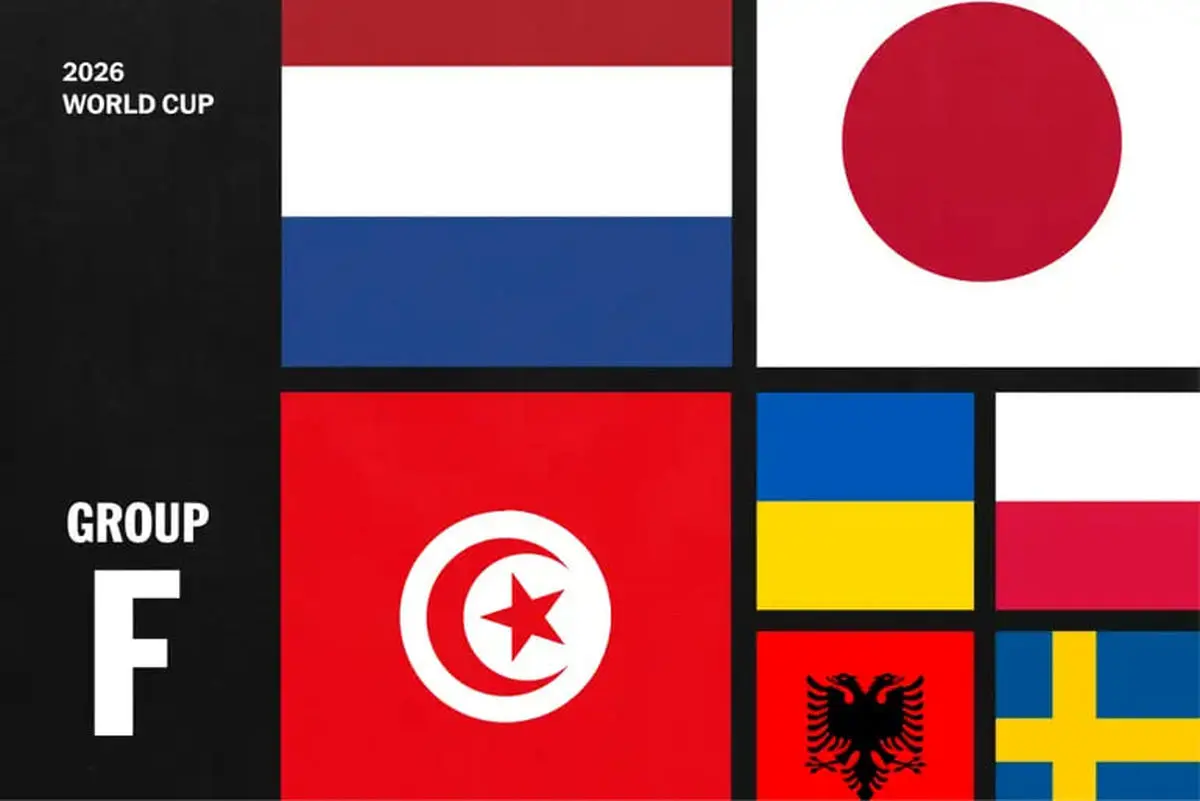 معرفی گروه F جام جهانی ۲۰۲۶: هلند، ژاپن، تونس و برنده پلی‌آف اروپا