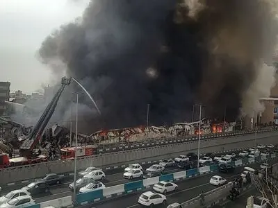 تصاویری از آتش سوزی هولناک در غرب تهران + فیلم