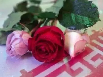 ​اهدای گل به تعداد شهدای جنگ رمضان در راهپیمایی غدیر