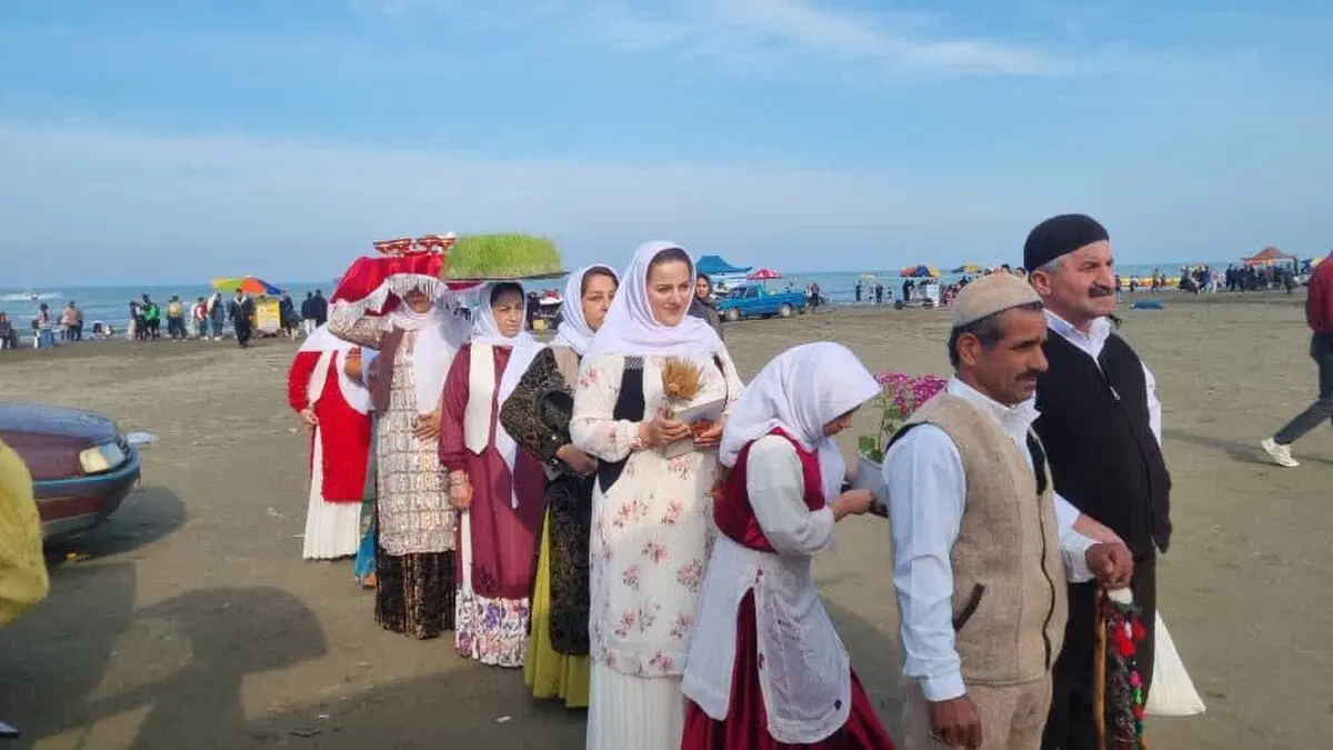 برگزاری جشنواره فرهنگی آیینی نوروز  در ساحل گیسوم تالش  