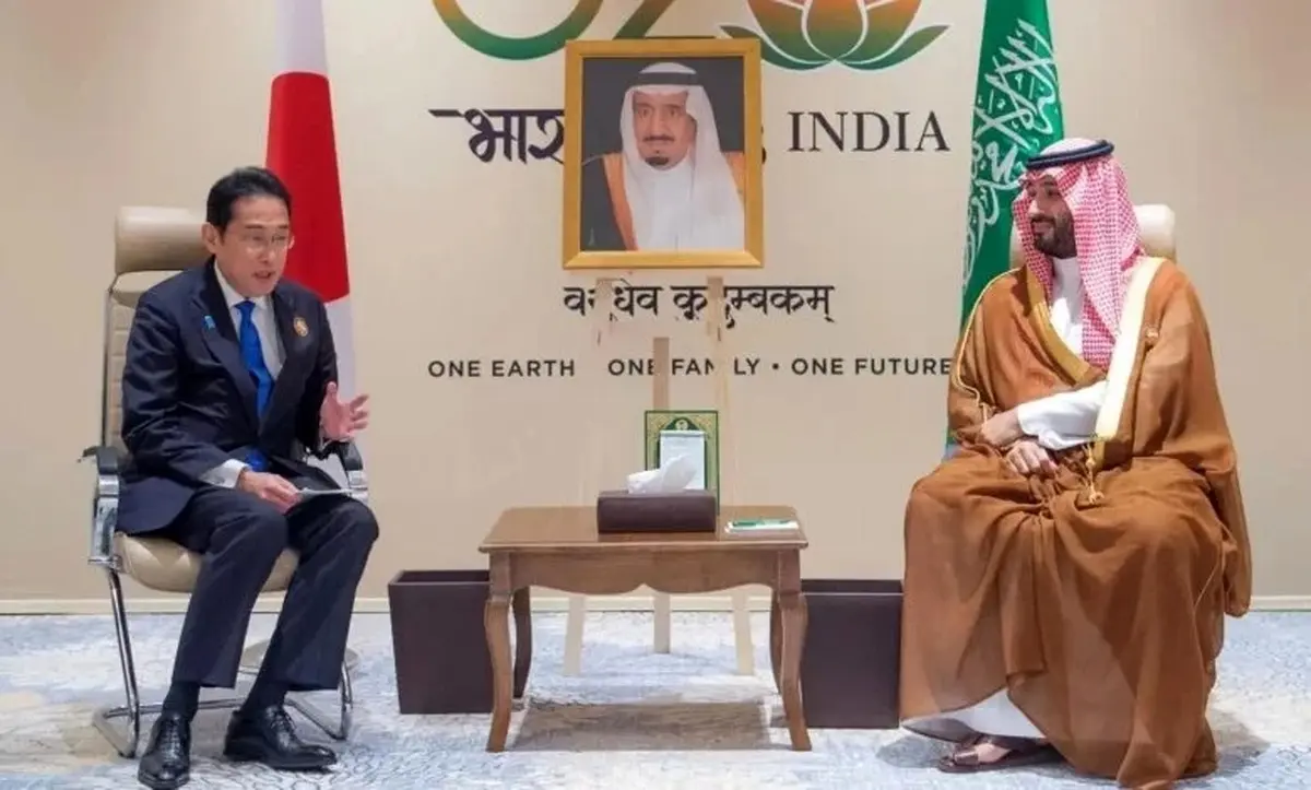 دیدار ولیعهد عربستان و نخست‌وزیر ژاپن