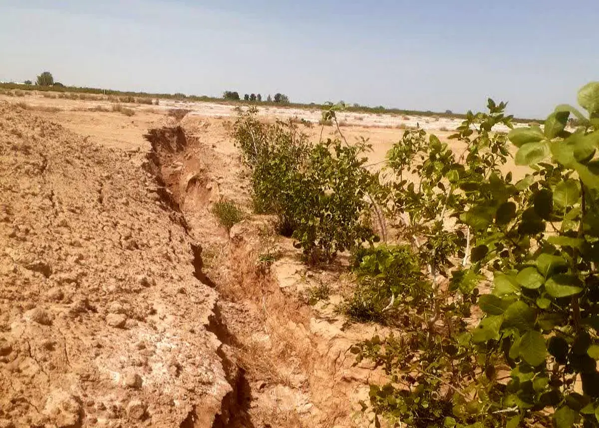 فرونشست گسترده در اراضی چاه پاکوهی هرات