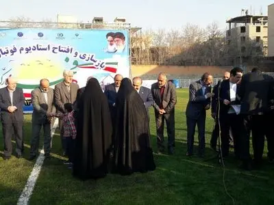 افتتاح زمین چمن ورزشگاه دیهیم با حضور وزیر ورزش و جوانان+عکس
