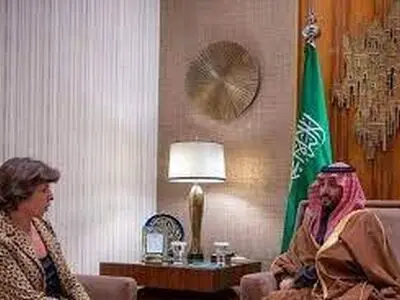دیدار وزیر خارجه فرانسه با ولیعهد سعودی