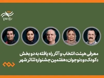 معرفی هیئت انتخاب و آثار راه‌یافته دو بخش کودک و نوجوان جشنواره تئاتر «شهر» 