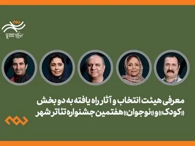 معرفی هیئت انتخاب و آثار راه‌یافته دو بخش کودک و نوجوان جشنواره تئاتر «شهر» 