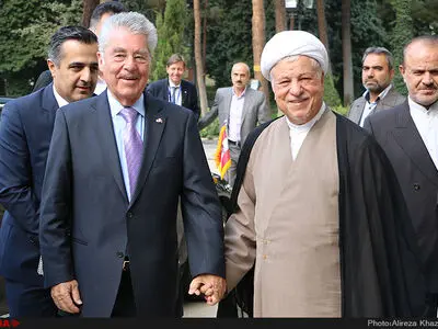 دیدار رییس جمهوری اتریش با آیت الله‌هاشمی رفسنجانی رییس مجمع تشخیص مصلحت نظام 